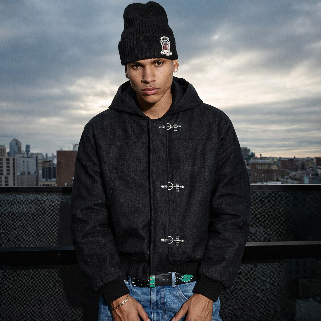 DENIM CLASP WORKWEAR BOMBER JACKET