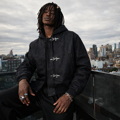 DENIM CLASP WORKWEAR BOMBER JACKET